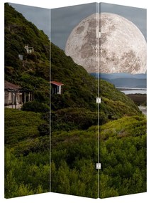 Paraván - Krajina s mesiacom (126x170 cm)