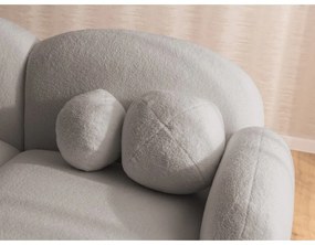 Sivá rohová pohovka z textílie buklé (pravý roh/s leňoškou) Orbit – Ropez