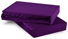 Plachta posteľná fialová jersey EMI: Detská plachta 60x120