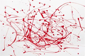 Obraz technikou Drippingu (90x60 cm)
