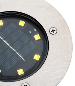 Moderné záhradné bodové svetlo oceľ vrátane LED IP65 solárne - Terry