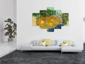 Obraz - Vincent van Gogh, Still Life of  Oranges and Lemons with  Blue Gloves, reprodukcia (150x105 cm)
