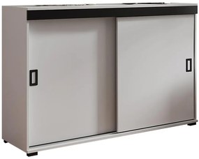 Komoda Retro 120 Biely + Čierna Rukoväte