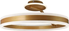LED Stmievateľný prisadený luster LED/86W/230V 3000-6500K zlatá + diaľkové ovládanie