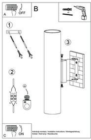Sollux SL.0326 - Nástenné svietidlo LAGOS 2xGU10/10W/230V biela