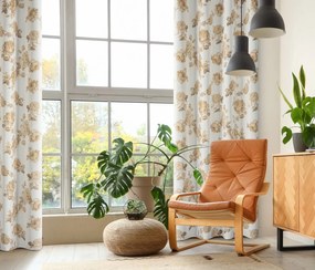 ZÁVES NA KRÚŽKOCH AVANI 140X250 CM KVETY