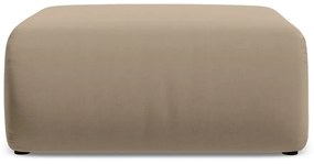 Béžová zamatová podnožka Ekahi – Makamii