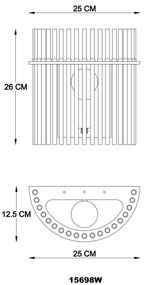 Globo 15698W - Nástenné svietidlo GORLEY 1xE27/60W/230V čierna