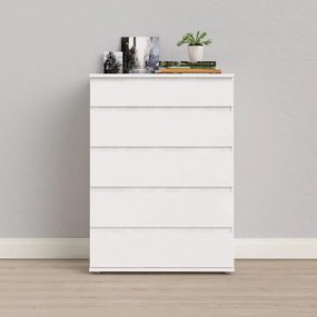 Biela vysoká komoda 77x107 cm Nova – Tvilum