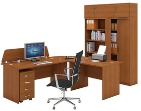 Kancelársky pracovný stôl MIRELLI A+, rovný, dĺžka 1400 mm, čerešňa