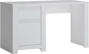 Písací stôl Novi NVIB01 1D1S biela alpin/pvc biela supermat