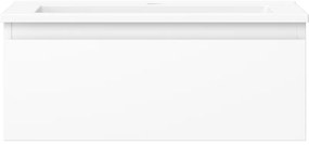 Mexen Orio, kúpeľňová skrinka 60 cm s umývadlom Otis, 1 zásuvka, biela matná, 91A10-06023-1-BF01-W18M01