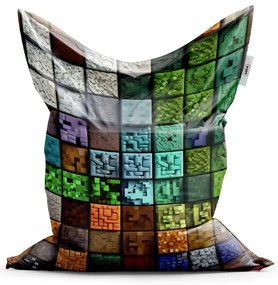 Sablio Sedací vak Classic Blocks Abstract - 200x140 cm