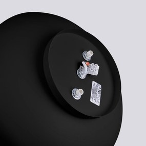 Stropné svietidlo Omiq, 1x čierne kovové tienidlo, (biely plast), (fi 30 cm)