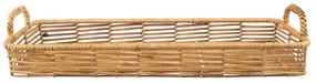 Ib Laursen Prírodný podnos s držadlami Oblong Rattan / Bamboo