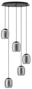 Eglo 901194 - Luster na lanku CIAMPINO 5xE27/28W/230V šedá
