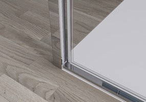 Cerano Ferri, krídlový sprchovací kút 100(dvere) x 90(stena) x 195 cm, 6mm číre sklo, chrómový profil, CER-CER-427465