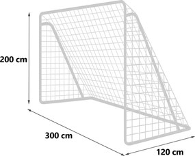 Neo-Sport Futbalová bránka 300 x 200 x 120 cm