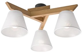 Brilagi - Prisadený luster ANTHONY 3xE14/40W/230V dub/biela BG1447
