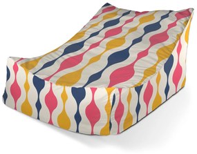 Sablio Sedací vak Lounge Farebné krivky - 80 x 95 x 50 cm