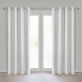 ZÁVES NA KRÚŽKOCH GWEN 140X250 CM STRIEBORNÁ