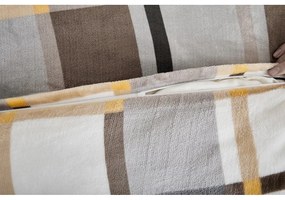 Sivo-hnedé obliečky na jednolôžko z mikroplyšu 140x200 cm – My House