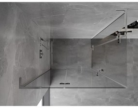 Mexen Mist-H L Duo, 2-krídlový sprchový kút 95 x 80 cm, číre sklo, chrómový profil, 8A5L-095L-080P-01-00