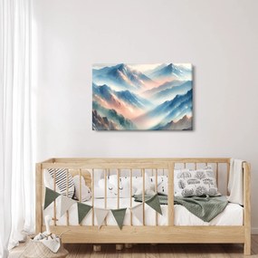 Obraz - Akvarelové hory (90x60 cm)