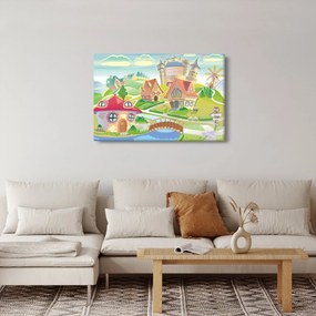 Obraz - Farebné mestečko (90x60 cm)