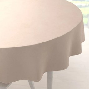 Biante Veľký zamatový okrúhly obrus Velvet Premium SVP-020 Béžový Ø 230 cm