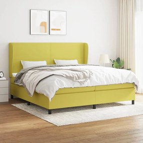 Boxspring posteľ s matracom zelená 200x200 cm látka 3127836