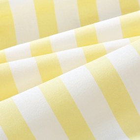 Goldea okrúhly obrus 100% bavlnené plátno - žlté prúžky Ø 100 cm