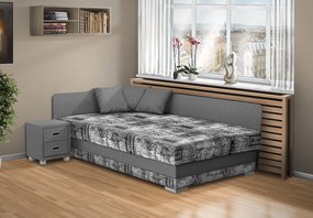Nabytekmorava Čalúnená posteľ Robin 120x200 cm farba čalúnenia: šedá