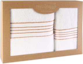 BAVLNENÉ UTERÁKY TIWANO SADA 1 KS 50X90 CM, 1 KS 70X140 CM BIELA