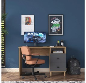 PC stolík Sikine 3 (orech + antracit) . Vlastná spoľahlivá doprava až k Vám domov. 1094989