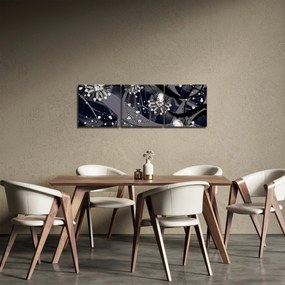 Obraz - Diamanty v priestore (s hodinami) (90x30 cm)