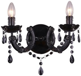 Zuma Line RLB94016-2B - Nástenná lampa MAGNOLIA 2xE14/40W/230V čierna