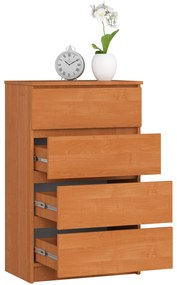 Komoda Kuba 60 cm - 4 zásuvky jelša