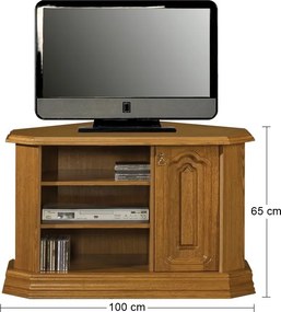 Rustikálny TV stolík Kinga D - drevo D3