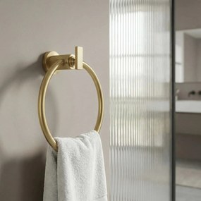 Držiak na uteráky - kruh REA RIVO RING 81307 Rivo Brush Gold