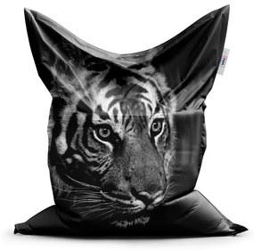 Sablio Sedací vak Čierno-biely tiger - 150x100 cm