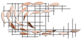 Nástěnná kovová dekorace Sheen 2 zlatá/černá