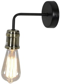 Candellux GOLDIE Nástenné svietidlo 1X60W E27 BLACK+PLATINUM (WITH BULB 3030948) 21-56160