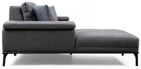 Dizajnová rohová sedačka Faunia 309 cm sivá - ľavá