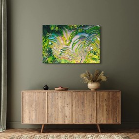 Obraz ryžových polí z vtáčej perspektívy (90x60 cm)
