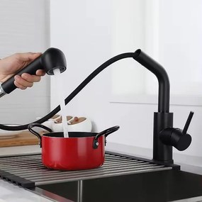 Rea Troy, stojanková kuchynská batéria 34 cm, čierna matná, REA-B6300