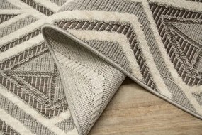 Koberec Angola F914A boho / kosoštvorce, antracitový / sivý