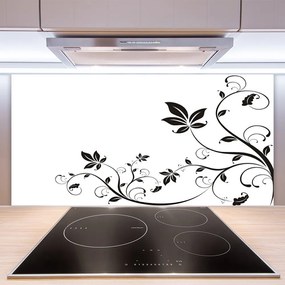 Sklenený obklad Do kuchyne Abstrakcie rastliny listy 125x50 cm