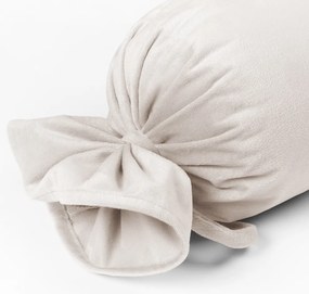 Biante Zamatový vankúš valec bonbon Velvet Prémium SVP-024 Krémovo biely 15x100 cm