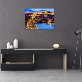 Sklenený obraz - Karlov most, Praha, Česká Republika (70x50 cm)